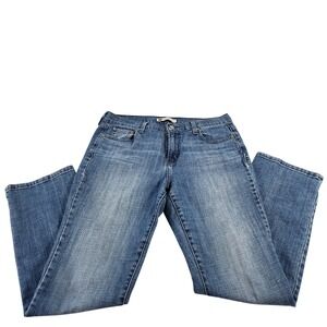 Levis 505 Straight Leg Jeans Womens 12M Medium Wash Blue Denim Stretch